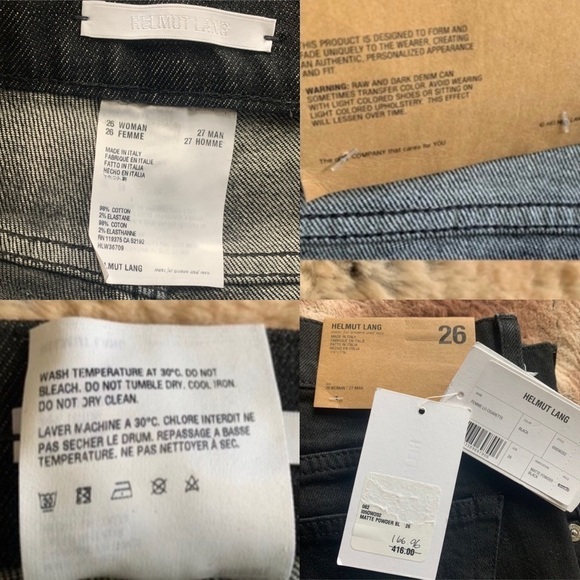 Helmut Lang Femme Lo Cigarette Jeans Black - Picture 10 of 10